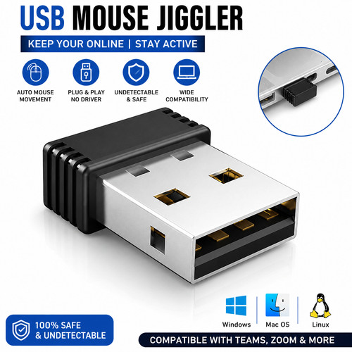 Mouse jiggler undetectable - jiggler, usb